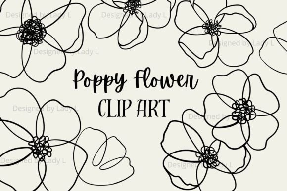 Download Poppy Line Art Spring, Flower Clip Art - Clip Collection
