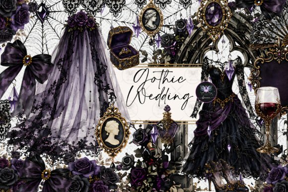 Download Purple Gothic Wedding Clipart - Clip Collection