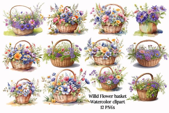 Download Watercolor Wildflower Clipart PNG - Clip Collection