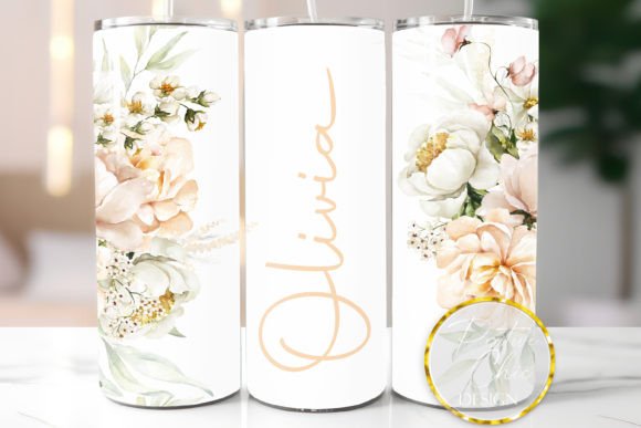 Download Personalized Tumbler Wrap Flowers Design - Flowers design Collection
