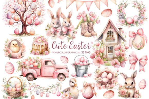 Download Watercolor Cute Easter Clipart - Clip Collection