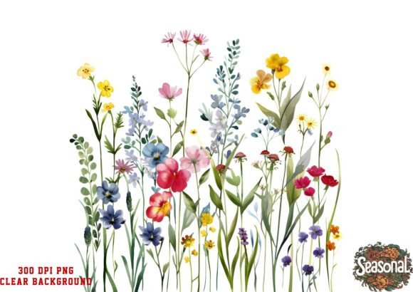 Download Wildflower Bouquet Watercolor Clipart - Clip Collection