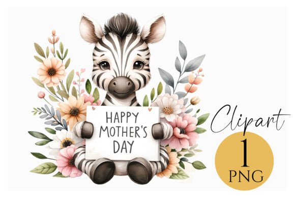 Download Mother’s Day Zebra Clipart PNG Download - Clip Collection
