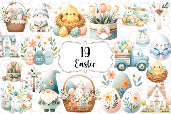 Download Cute Easter Clipart Bundle - Clip Collection