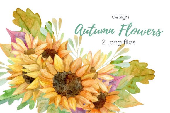 Download Watercolor Autumn Flowers Design - Premium Resources