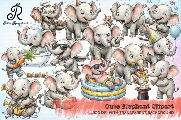 Download Cute Elephant Clipart - Clip Collection