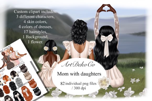 Download Clipart for Mom and Daughter - Clip Collection