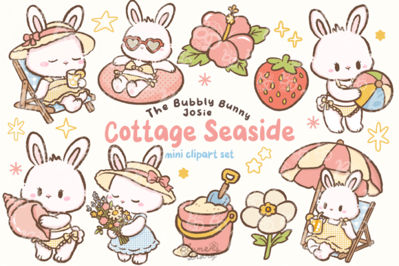 Download Kawaii Cottage Seaside Bunny Clipart - Clip Collection