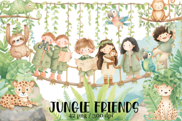Download Watercolor Jungle Clipart, Tropical - Clip Collection