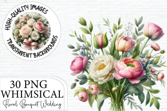 Download Whimsical Floral Bouquet Wedding Clipart - Clip Collection