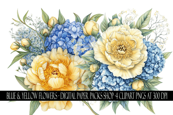 Download Blue and Yellow Flower Clipart - Clip Collection