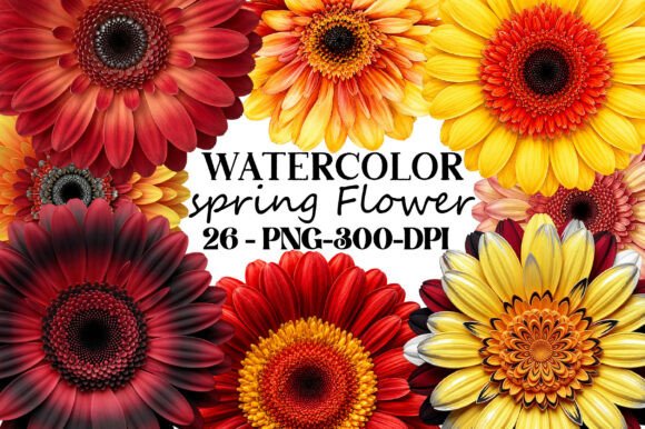 Download Watercolor Spring Flower Clipart Bundle - Clip Collection
