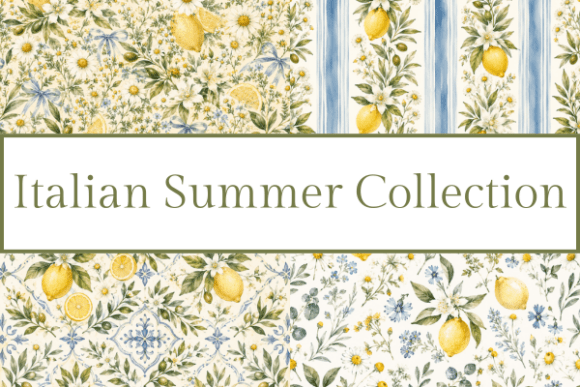 Download Italian Summer Lemon Floral Bundle - Floral bundle Collection