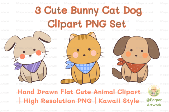 Download 3 Cute Animal PNG Clipart for Crafts - Clip Collection