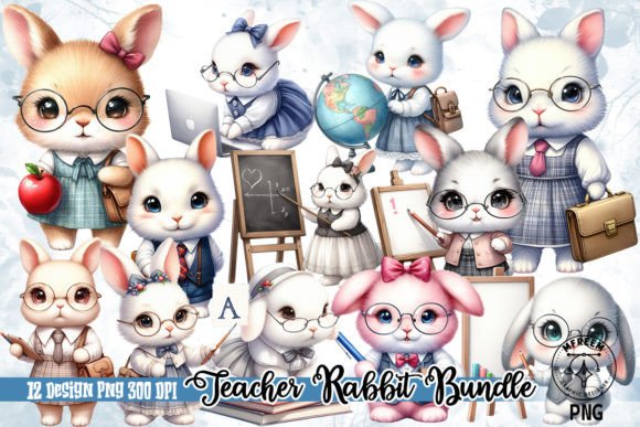 Download Adorable Teacher Rabbit Clipart PNG - Clip Collection