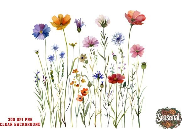 Download Watercolor Wildflower Png Clipart - Clip Collection