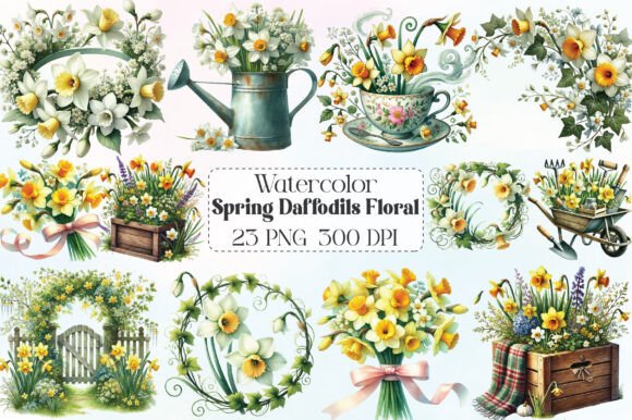 Download Spring Daffodils Clipart Floral Clipart - Clip Collection
